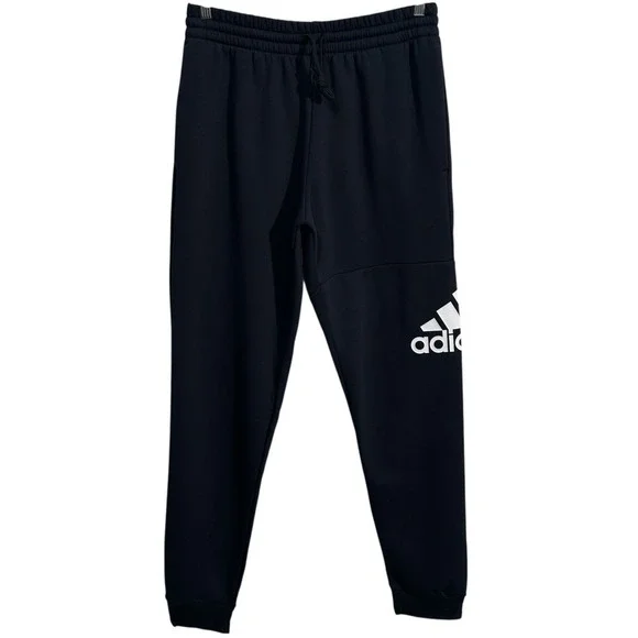 Adidas Mens Fleece Jogger Pants Size Medium Tall2 (30x35") Navy Blue Sweatpants - Picture 2 of 7